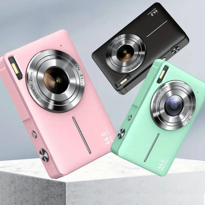Compact Vintage Style Digital Camera with LCD Screen and 1080P Video