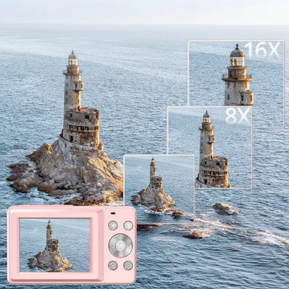 Compact Vintage Style Digital Camera with LCD Screen and 1080P Video