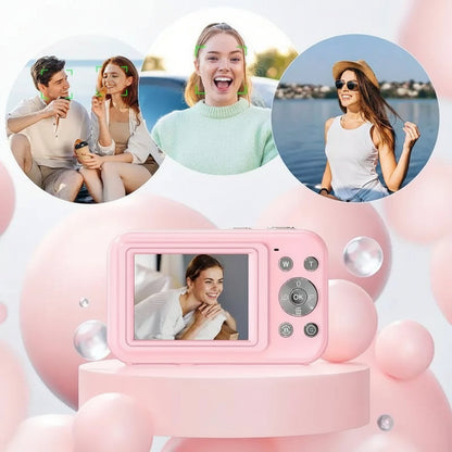 Compact Vintage Style Digital Camera with LCD Screen and 1080P Video