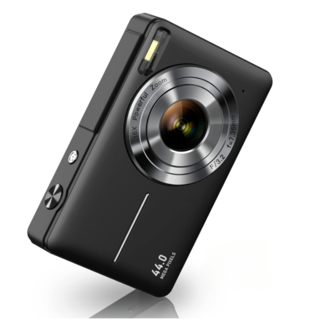 Compact Vintage Style Digital Camera with LCD Screen and 1080P Video