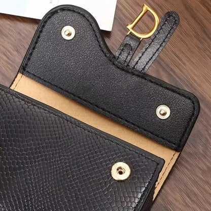 Compact Womens Card Holder Wallet PU Leather Purse