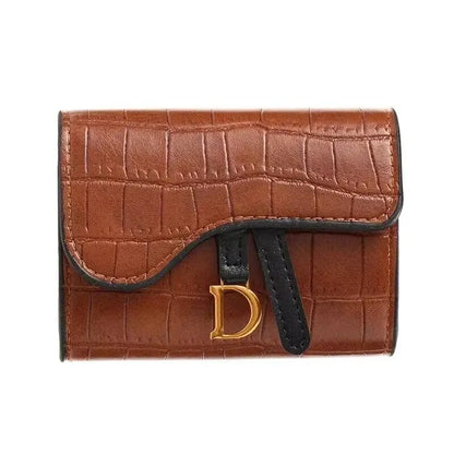 Compact Womens Card Holder Wallet PU Leather Purse