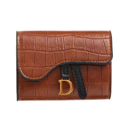 Compact Womens Card Holder Wallet PU Leather Purse