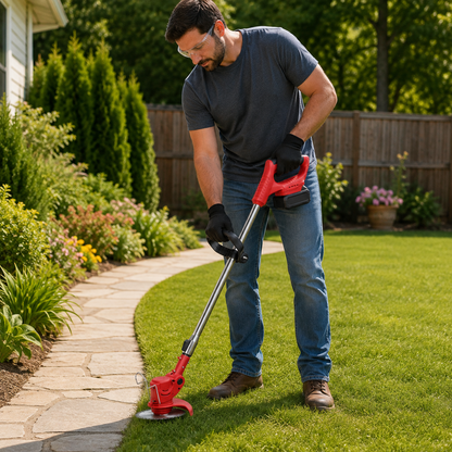 Cordless 24V Grass Trimmer with Rechargeable Battery