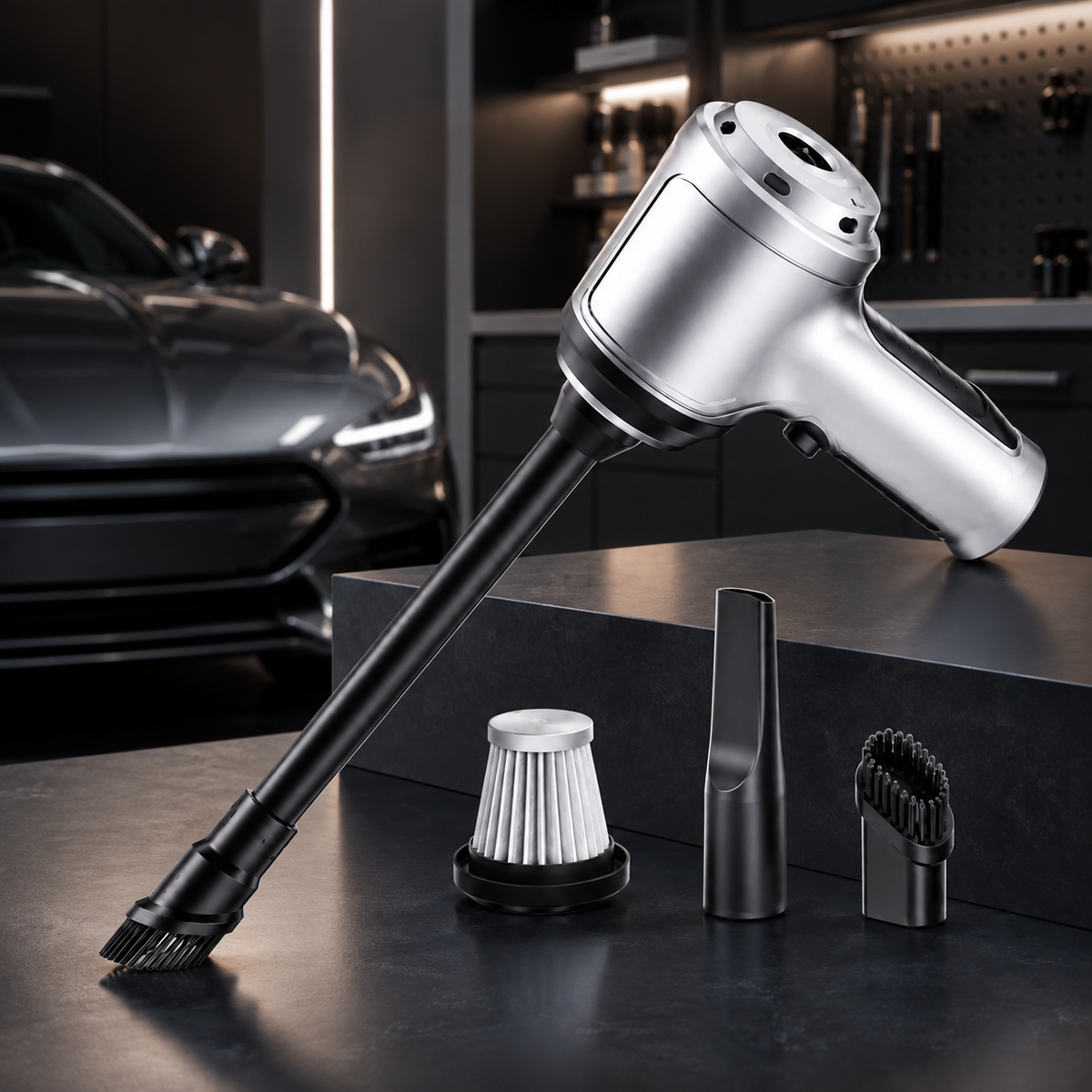 Cordless Car Vacuum with 95,000 Pa Suction, Brushless Motor and Compact Handheld Design
