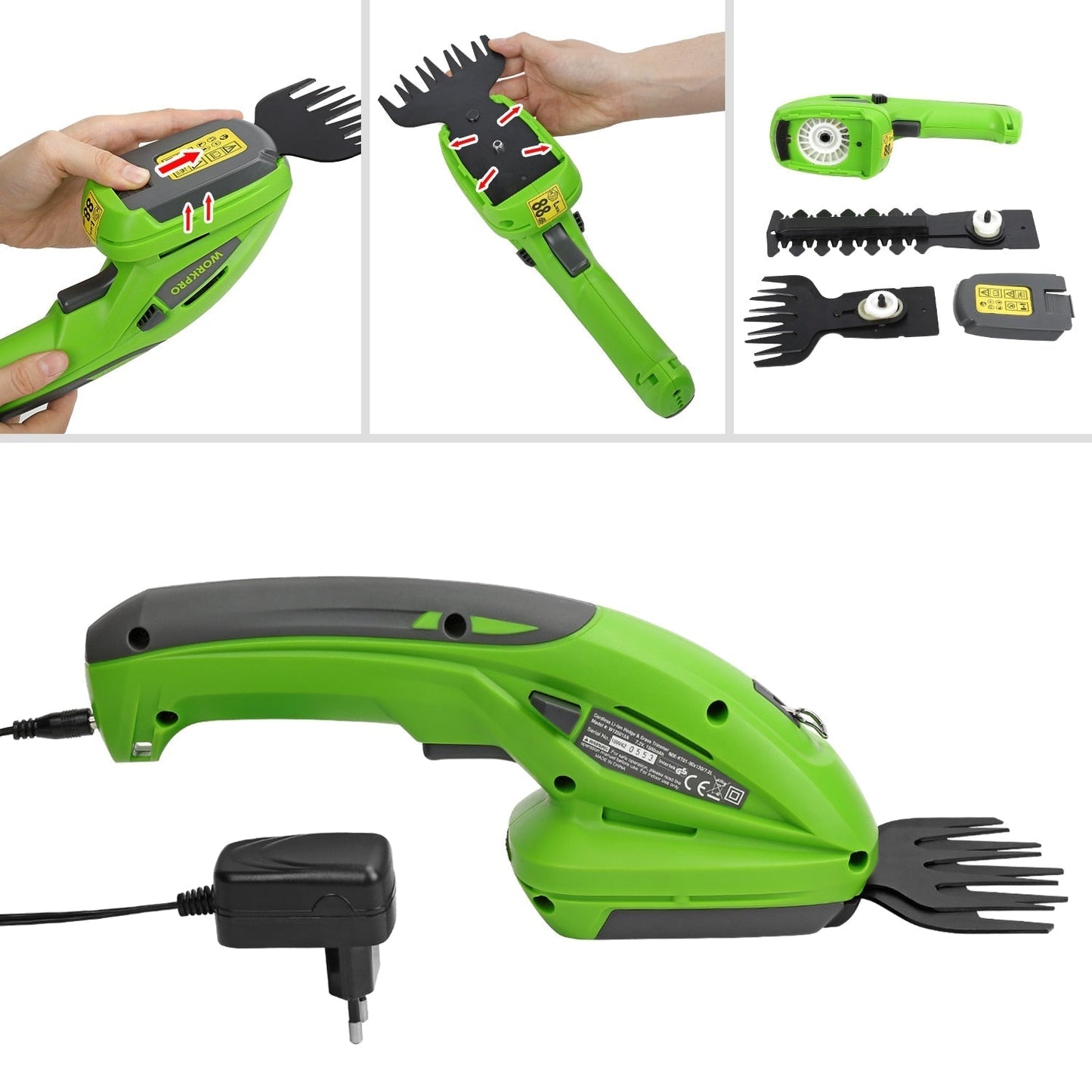 Cordless Electric Hedge Trimmer Rechargeable Garden Pruning Shears