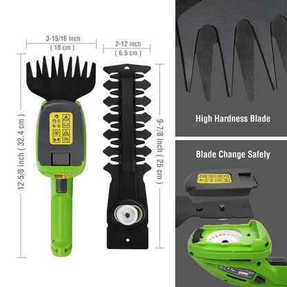 Cordless Electric Hedge Trimmer Rechargeable Garden Pruning Shears