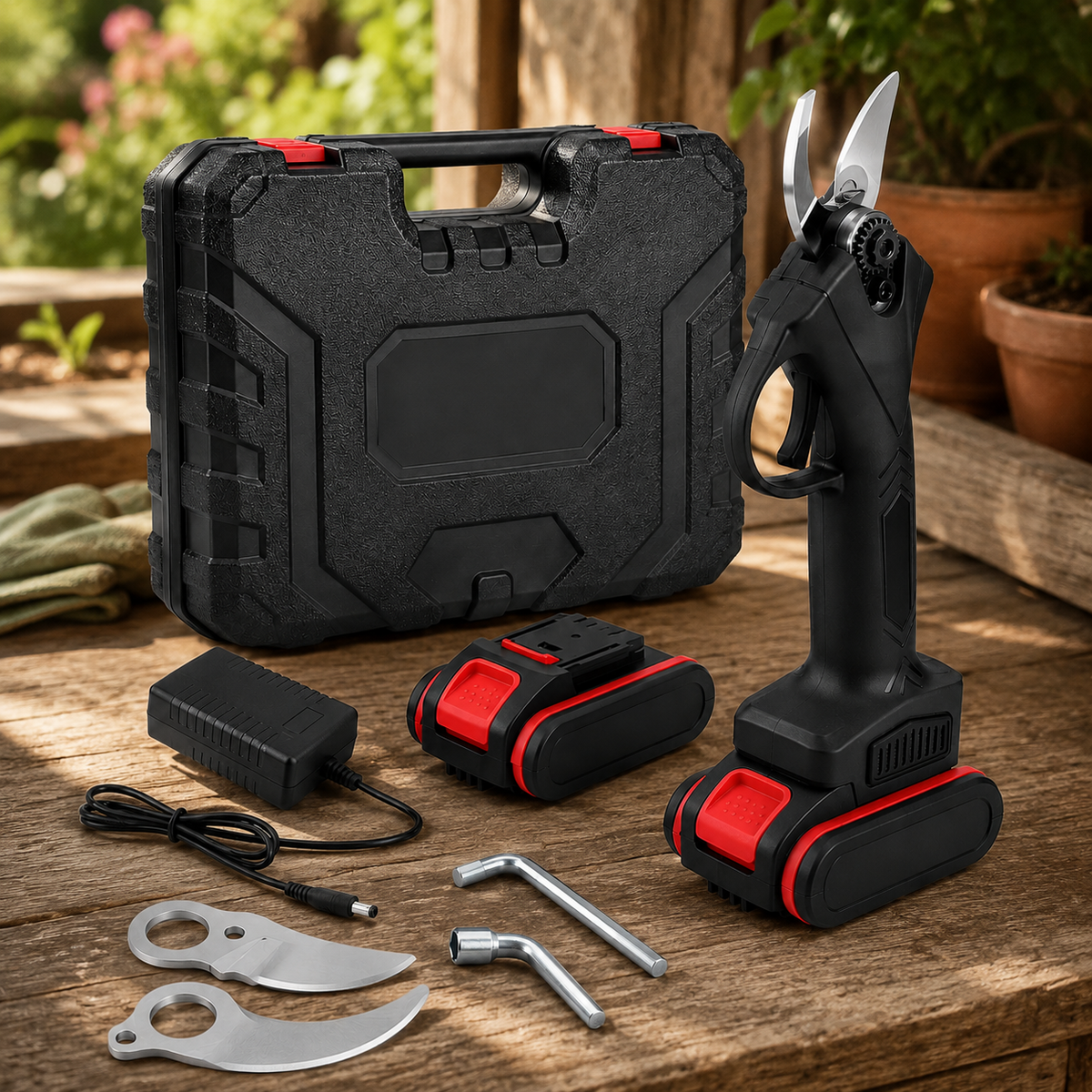 Cordless Electric Pruning Shears with SK5 Steel Blades