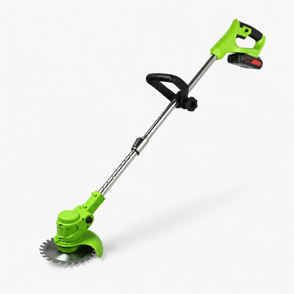 Cordless Grass Trimmer with 24V Motor, Adjustable Ergonomic Handle and 6-Inch Blade
