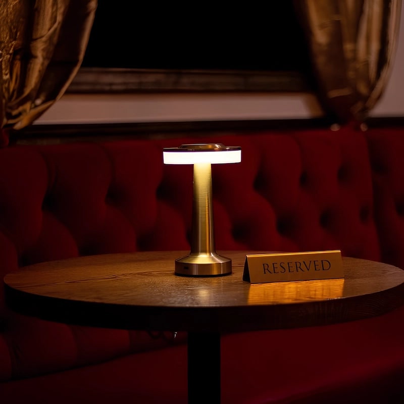 Cordless Metal Table Lamp Rechargeable Dimmable LED Light