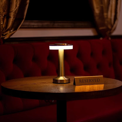 Cordless Metal Table Lamp Rechargeable Dimmable LED Light