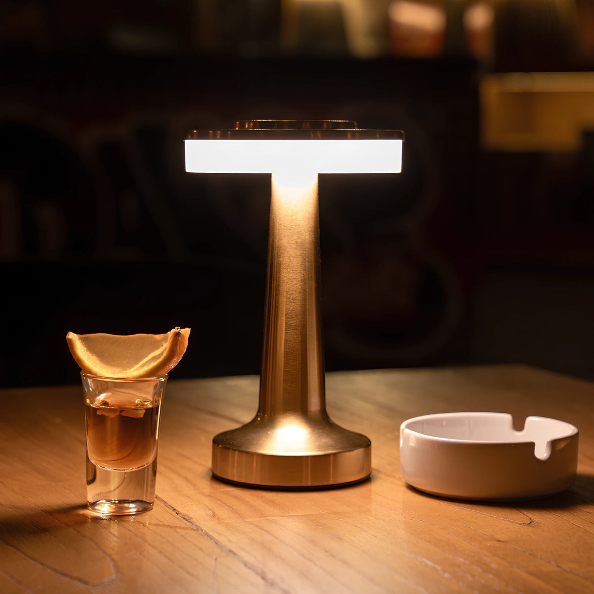 Cordless Metal Table Lamp Rechargeable Dimmable LED Light