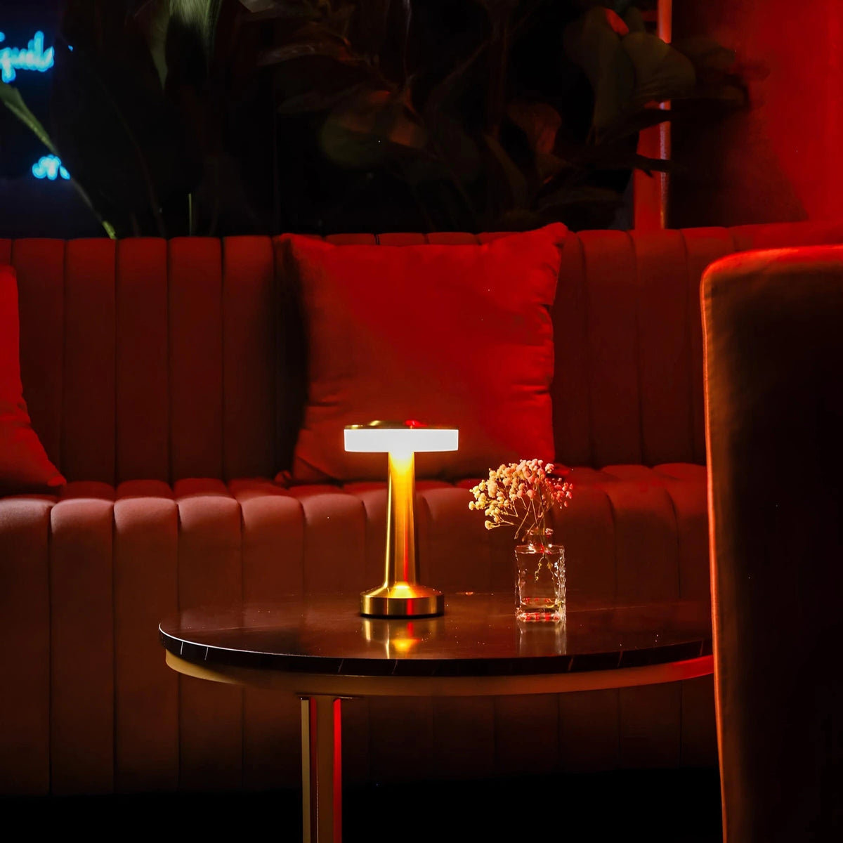 Cordless Metal Table Lamp Rechargeable Dimmable LED Light