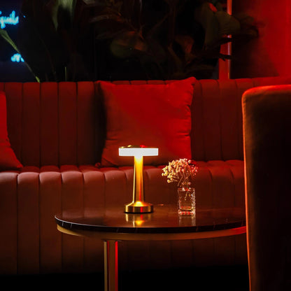 Cordless Metal Table Lamp Rechargeable Dimmable LED Light