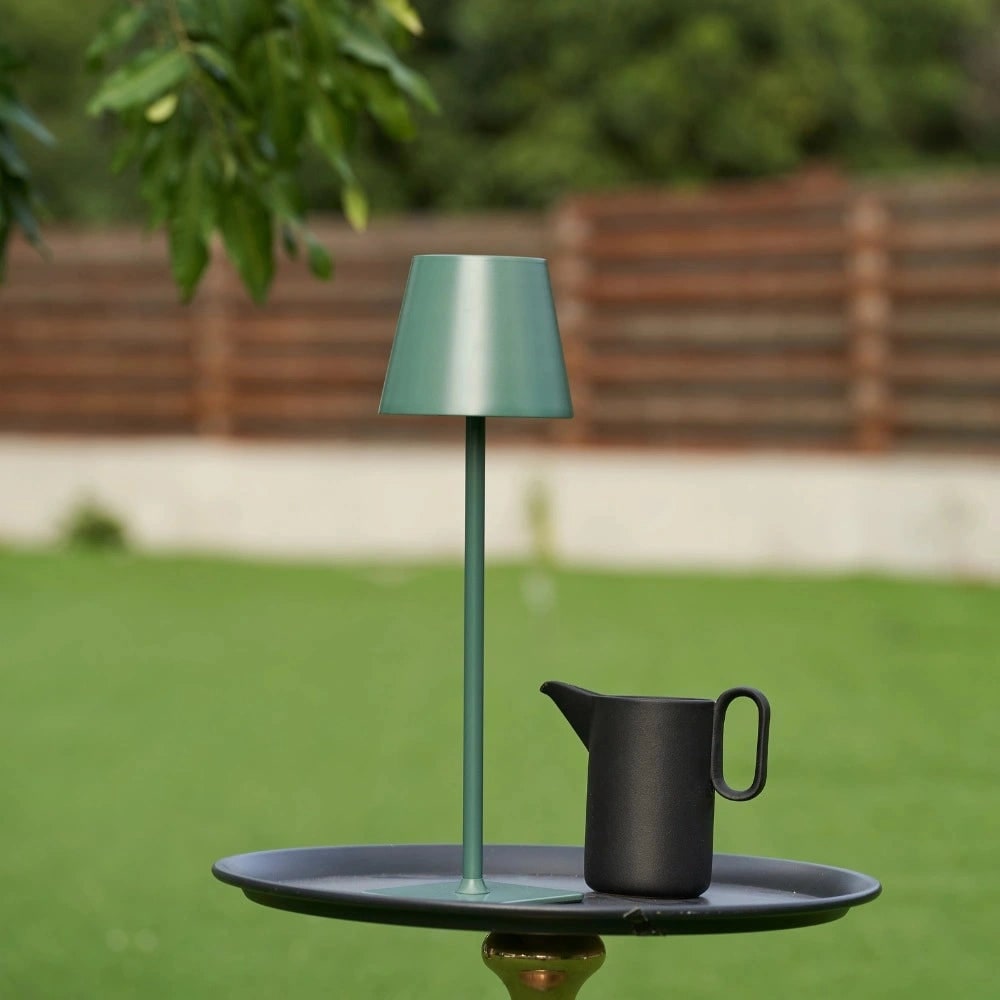 Cordless Metal Table Lamp Touch Dimmable Rechargeable LED