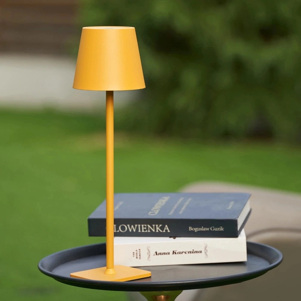 Cordless Metal Table Lamp Touch Dimmable Rechargeable LED