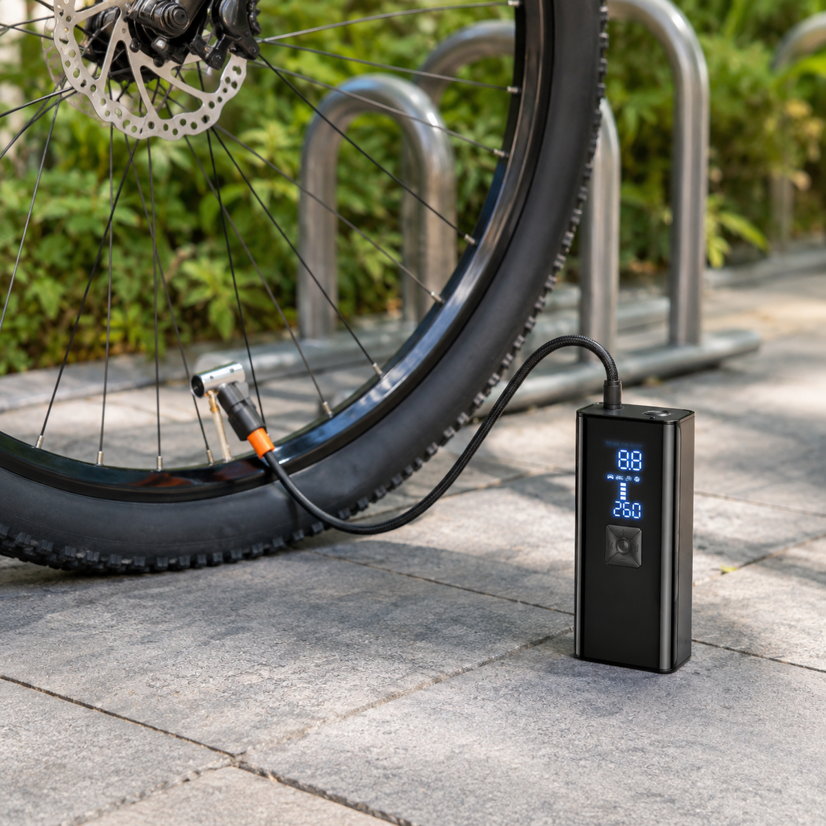 Cordless Portable Air Pump with Auto Shutoff and LCD Display