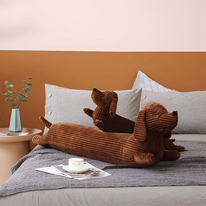 Corduroy Dachshund Plush Pillow Soft Stuffed Cushion Toy