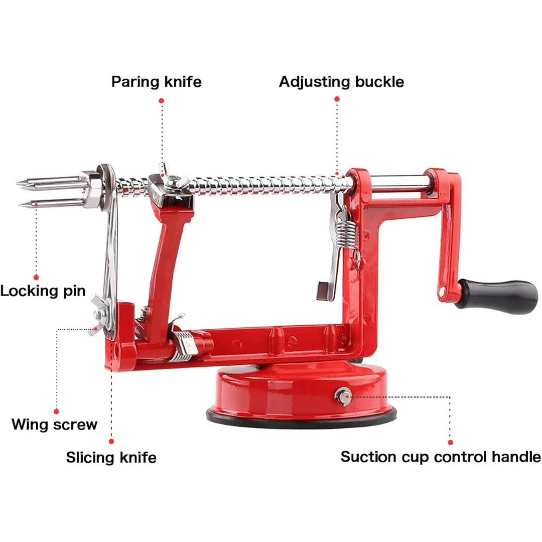 CoreSlicer Apple Peeler & Corer with Suction Base – Efficient Kitchen Tool