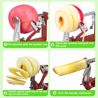 CoreSlicer Apple Peeler & Corer with Suction Base – Efficient Kitchen Tool