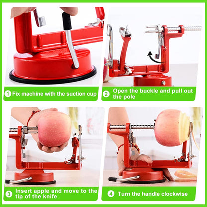 CoreSlicer Apple Peeler & Corer with Suction Base – Efficient Kitchen Tool