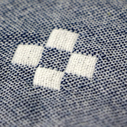 Cotton Throw Blanket with Geometric Pattern