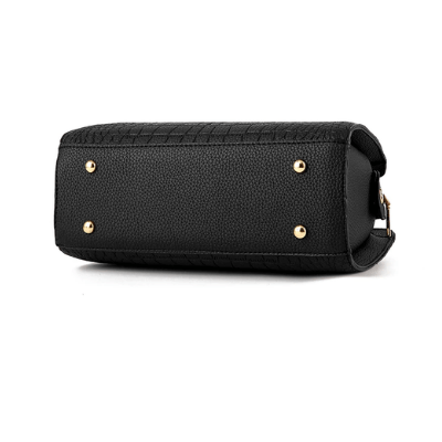 Croc Embossed Shoulder Handbag Elegant PU Leather Purse