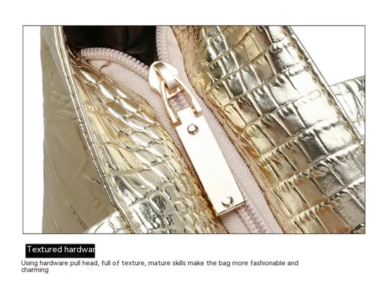Crocodile Pattern Shoulder Bag Womens Fashion Handbag
