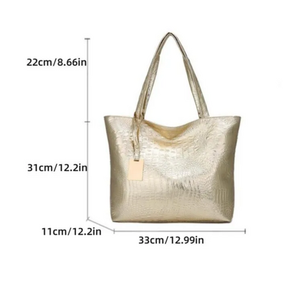Crocodile Pattern Shoulder Bag Womens Fashion Handbag