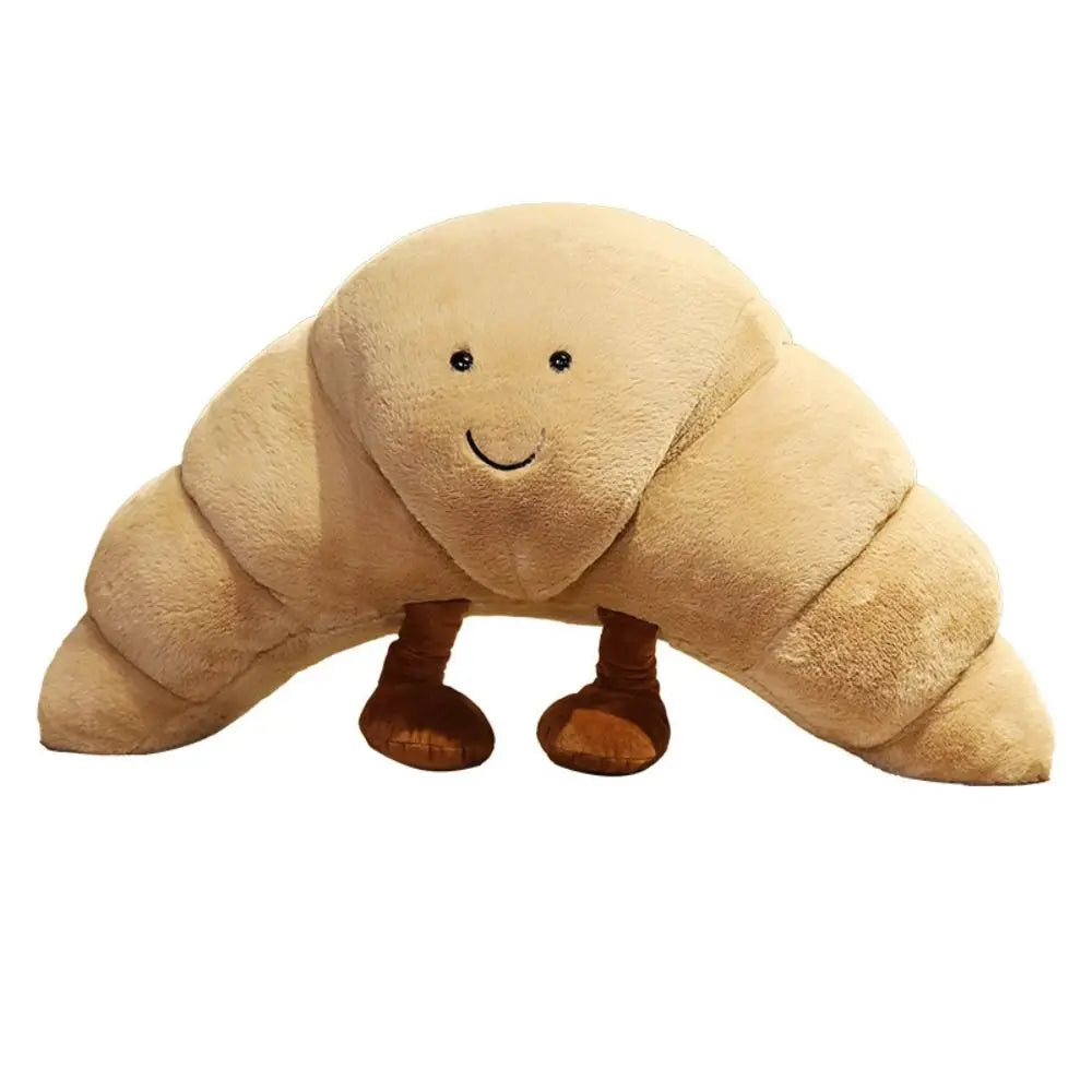 Croissant Plush Pillow Smiling Bread Cushion Soft Toy