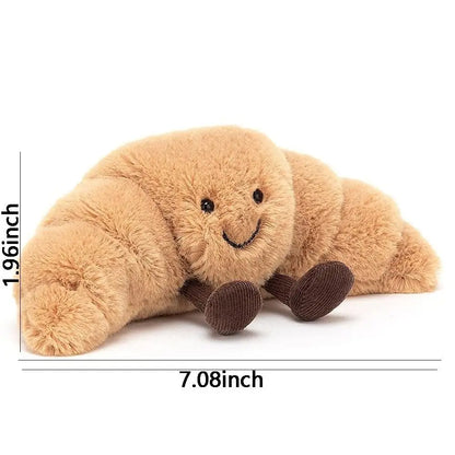 Croissant Plush Pillow Smiling Bread Cushion Soft Toy