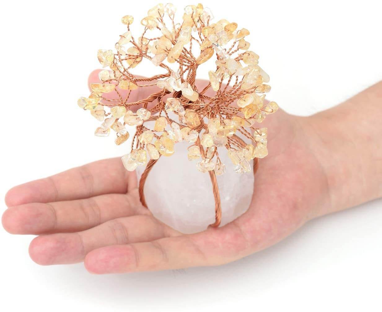 Crystal Bonsai Tree Ornament Feng Shui Gemstone Decor