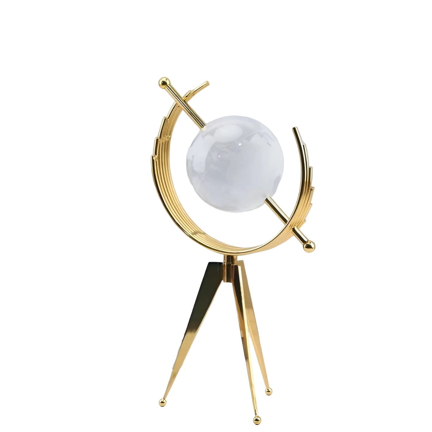 Crystal Globe Desk Decor Luxury World Sphere Ornament
