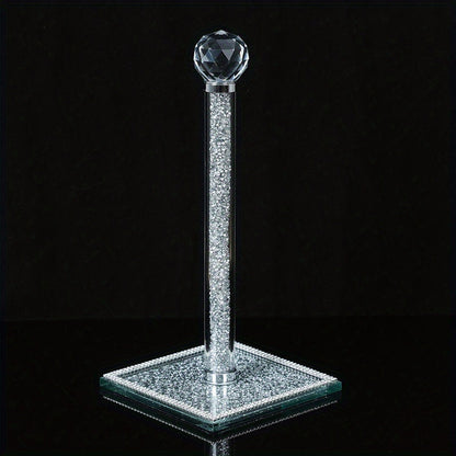Crystal Kitchen Roll Holder Gold Decorative Counter Stand
