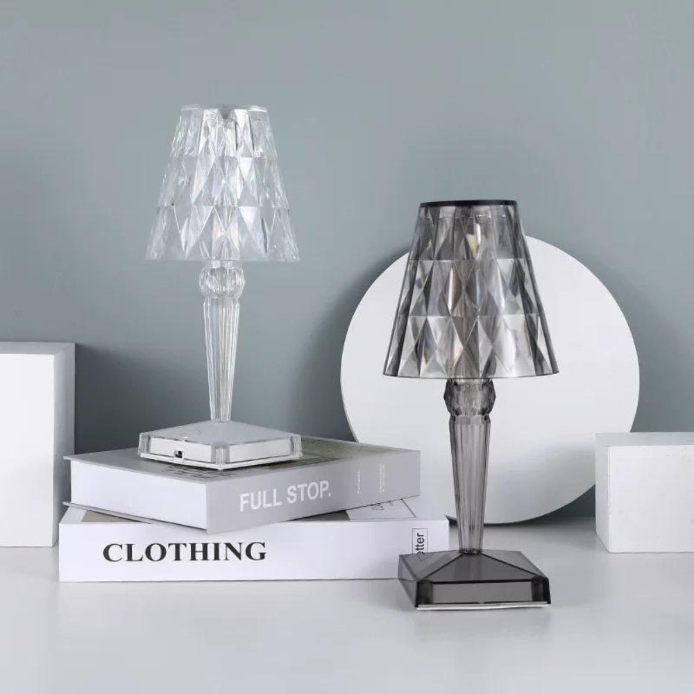 Crystal Rechargeable Table Lamp Touch Dimmable LED Light
