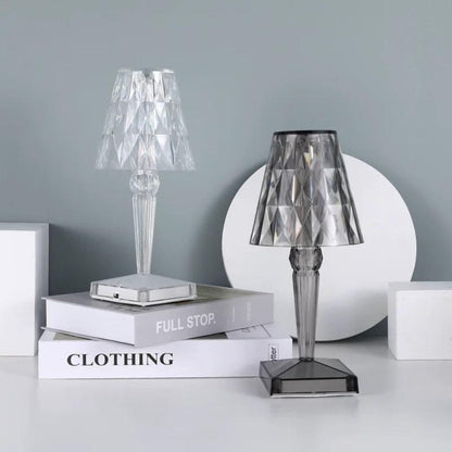 Crystal Rechargeable Table Lamp Touch Dimmable LED Light