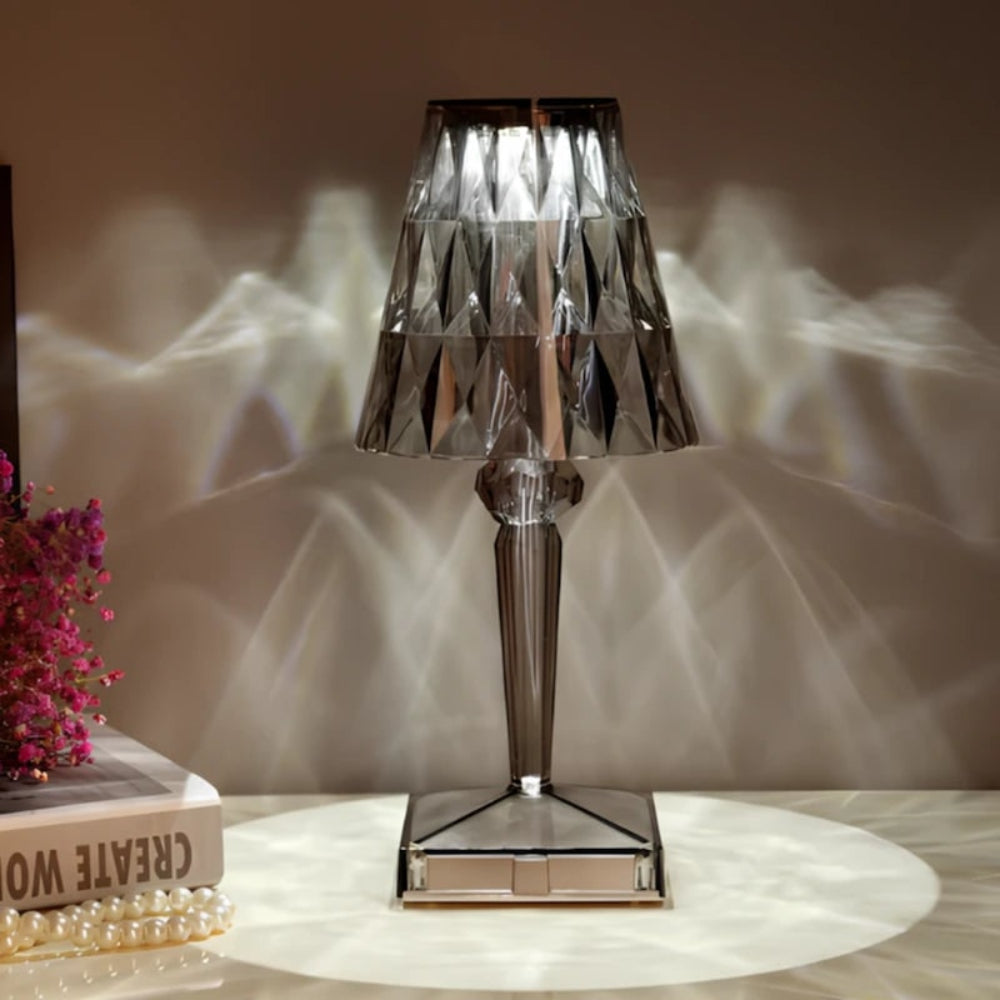 Crystal Rechargeable Table Lamp Touch Dimmable LED Light
