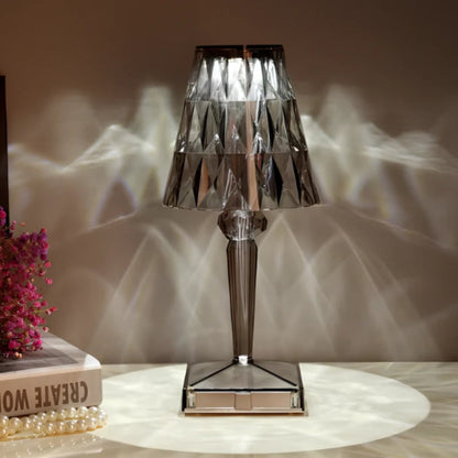 Crystal Rechargeable Table Lamp Touch Dimmable LED Light