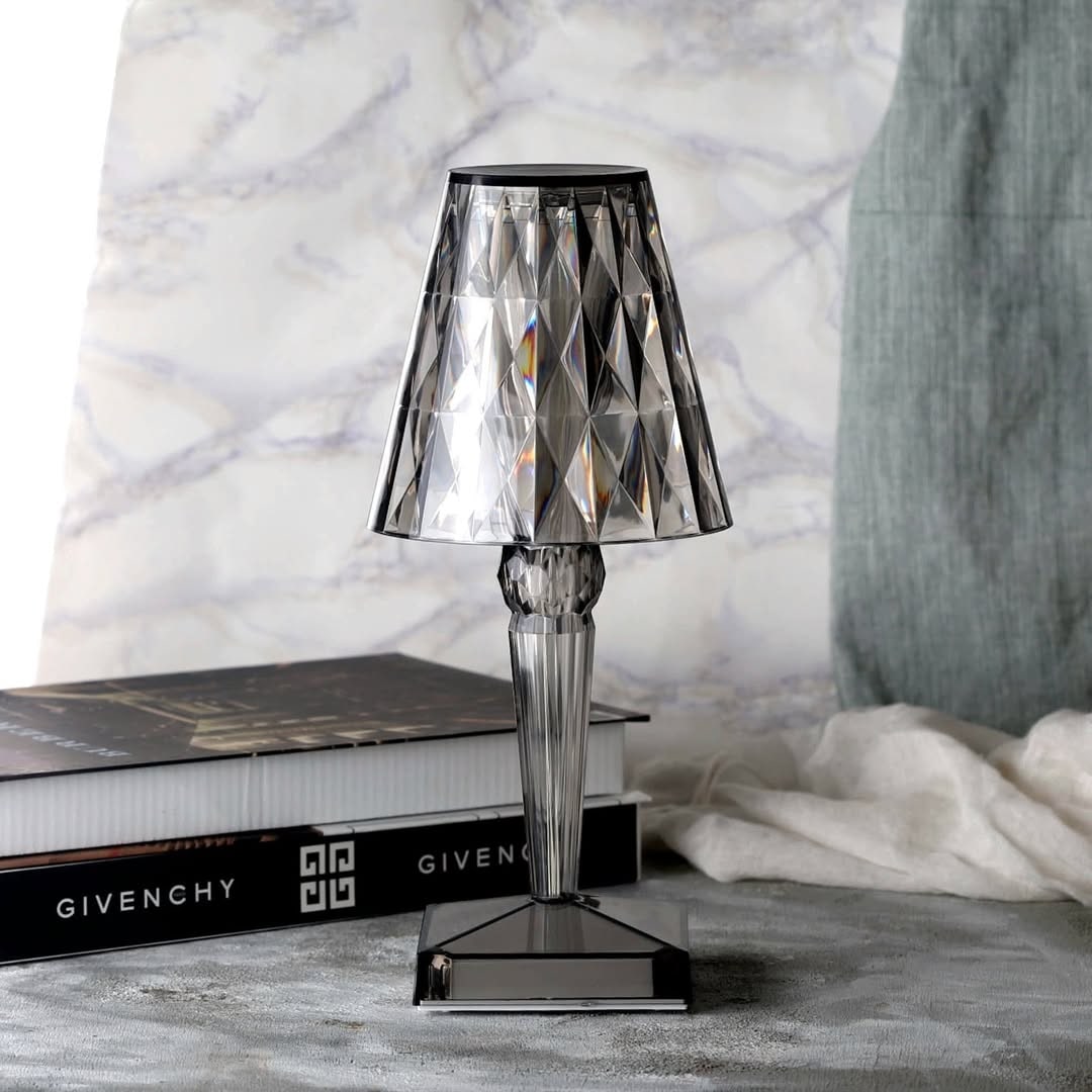 Crystal Rechargeable Table Lamp Touch Dimmable LED Light