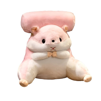 Cute Hamster Lumbar Support Pillow Plush Back Cushion