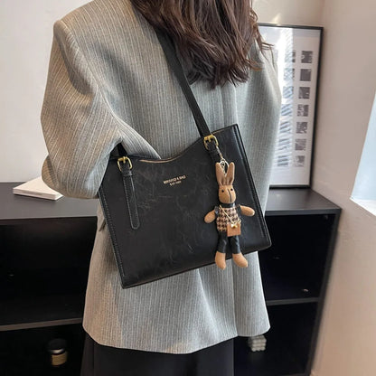 Cute Shoulder Tote Bag Womens PU Leather Handbag