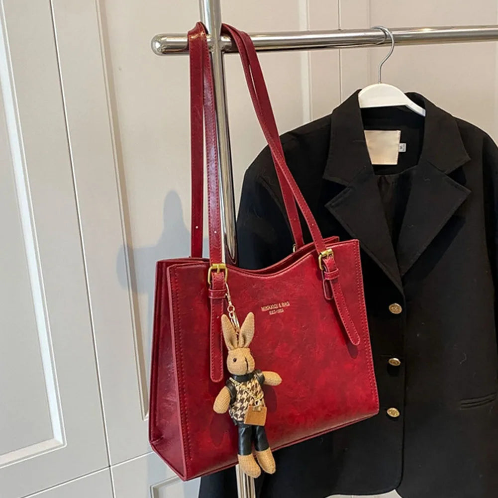 Cute Shoulder Tote Bag Womens PU Leather Handbag