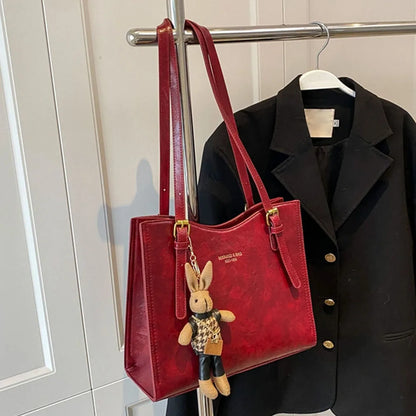 Cute Shoulder Tote Bag Womens PU Leather Handbag