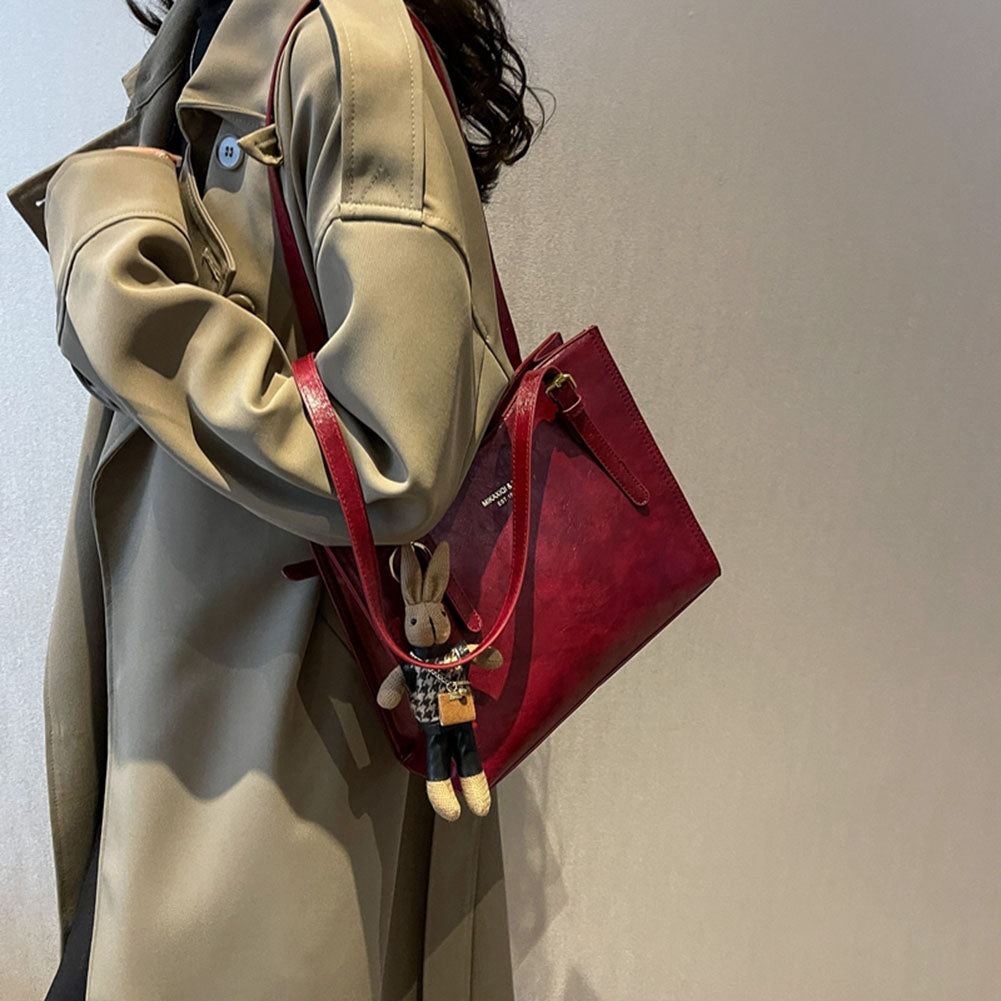 Cute Shoulder Tote Bag Womens PU Leather Handbag