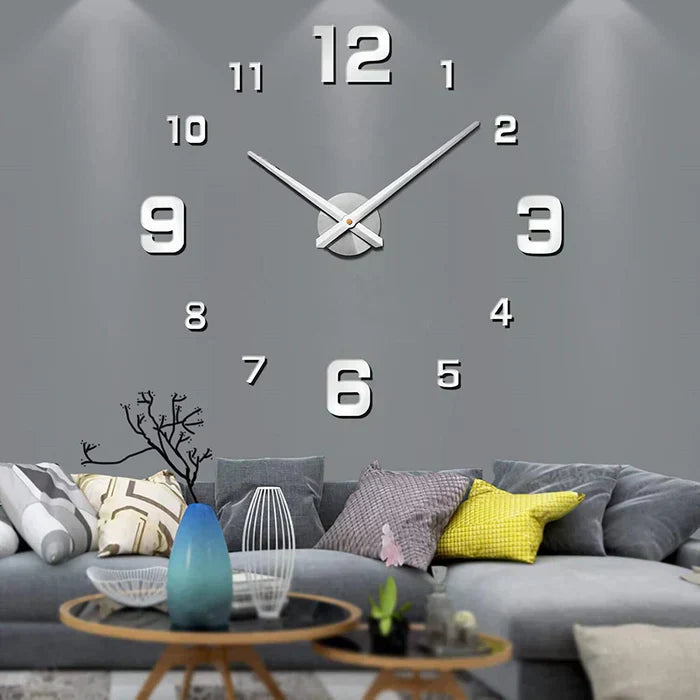 DIY Wall Clock Large Decorative Modern Creative Home Decor Clock