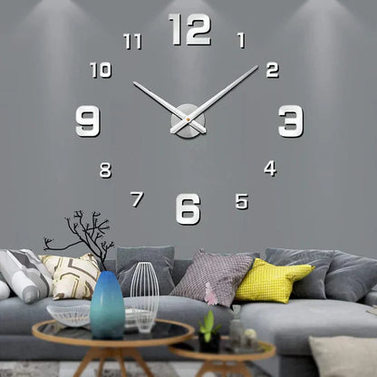 DIY Wall Clock Large Decorative Modern Creative Home Decor Clock