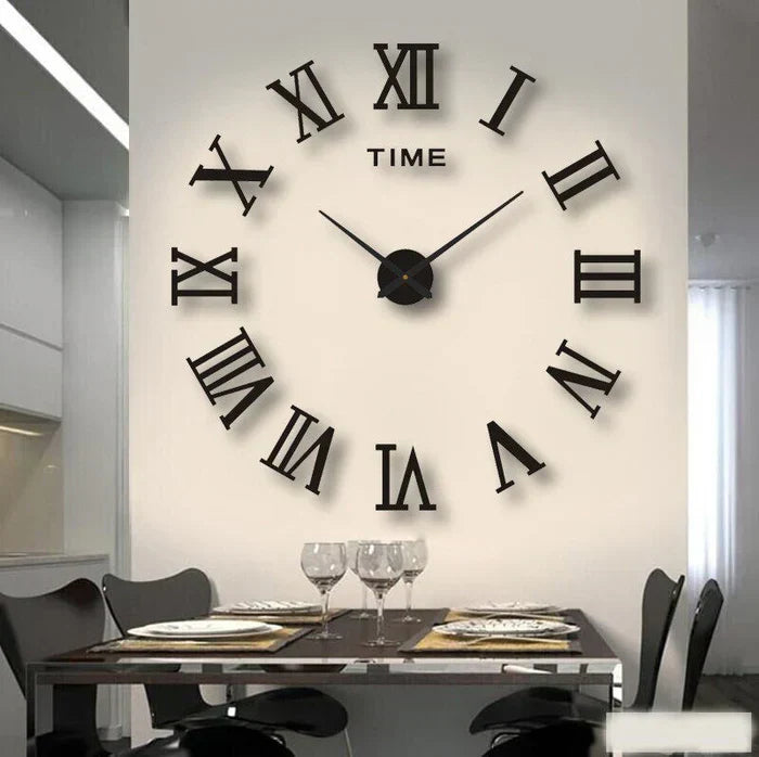 DIY Wall Clock Large Decorative Modern Creative Home Decor Clock