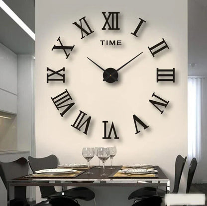 DIY Wall Clock Large Decorative Modern Creative Home Decor Clock