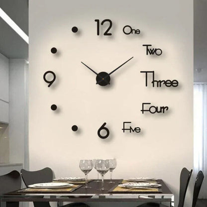 DIY Wall Clock Large Decorative Modern Creative Home Decor Clock