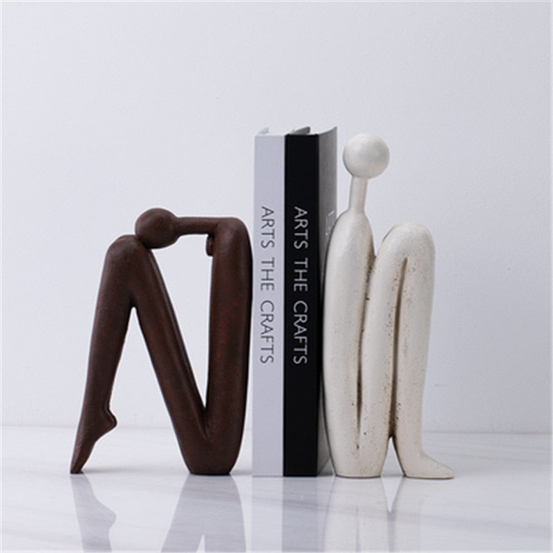 Decorative Bookends Creative Figurine Book Holder Shelf Support